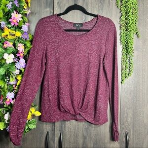 BXC Long Sleeve Drape Blouse Size Large